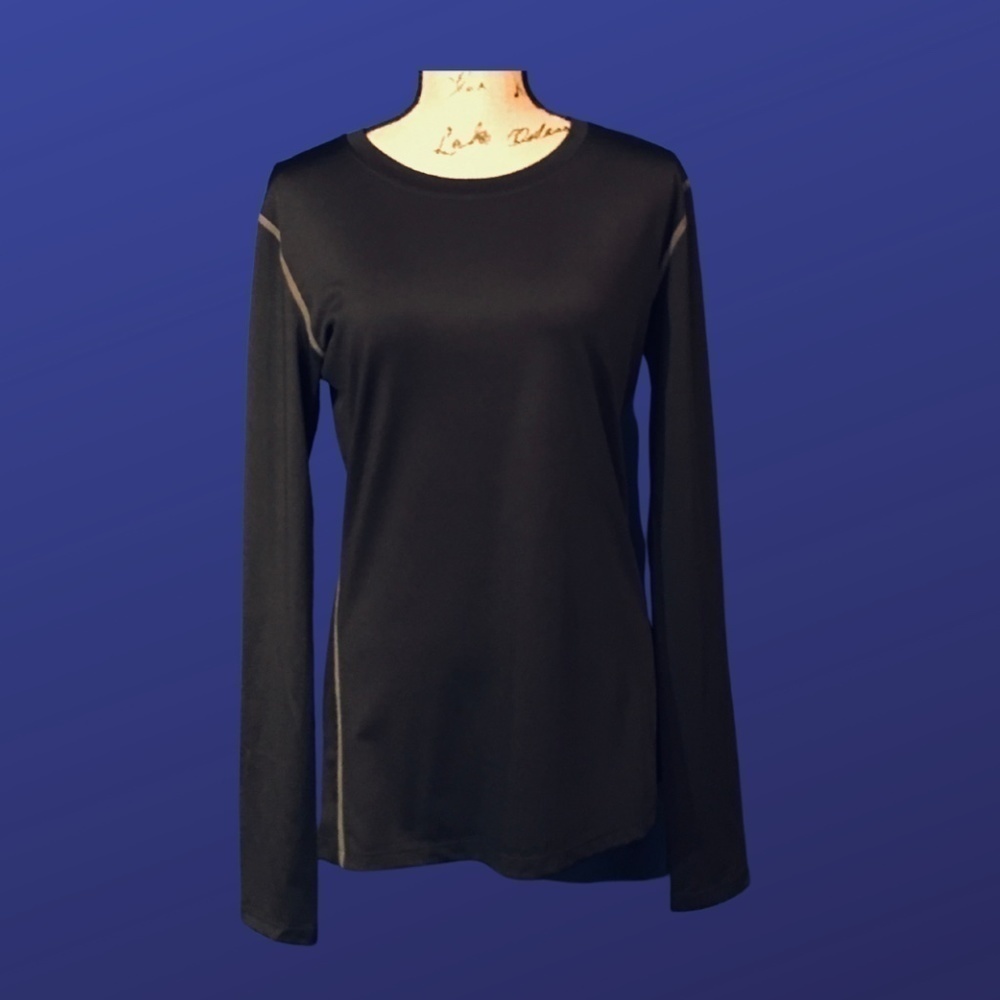 Unbranded Women’s Rash Guard Long Sleeve Training Shirt, BLACK, Size L, NWOT